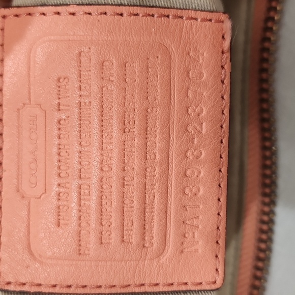 COACH Legacy Perforated Leather Courtenay Hobo Bag, Peach,Women's OS - Picture 3 of 13